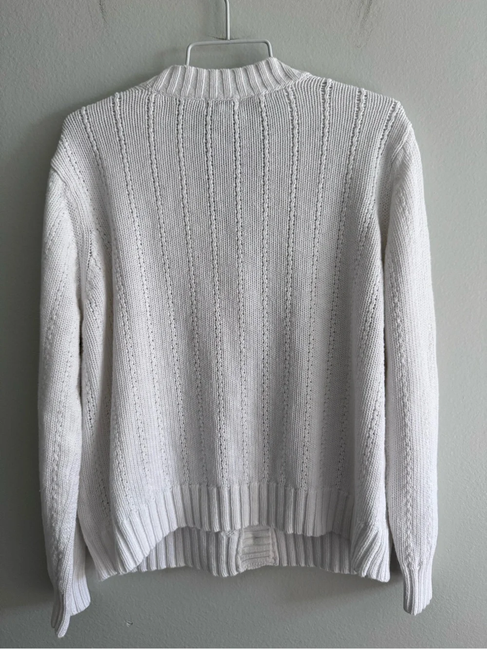 Vintage Classic Elements Chunky Knit White Cardigan Women’s Small or Girls Large